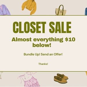 Closet sale!